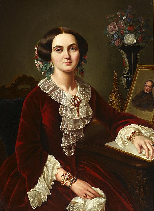 Portret Leonii z Nakwaskich Rastawieckiej, 1851, Jan Ksawery Kaniewski