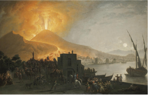 The Eruption of Vesuvius of 1767, seen from the ponte della Maddalena, Naples, , Pietro Fabris