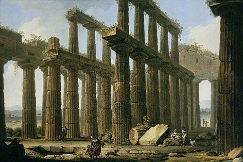 The Temple of Hera at Paestum, Italy, , Pietro Fabris