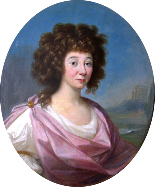 Porträt der Anne Duchess of Elbeuf née Cetner (1764-1814), 1791, Pietro Labruzzi