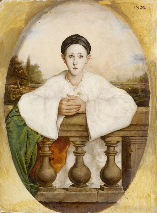 Portrait de Jean-Baptiste Deburau (1796-1846), mime, 1832, Arsène Trouvé