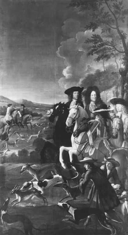 Kurfürst Max Emanuel auf Hasenjagd, 1679, Giovanni Battista Curlando