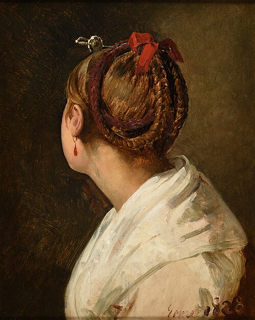 Tête de jeune Romaine, 1828, Jacques Raymond Brascassat