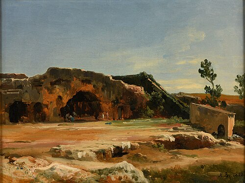 Grotte du Nymphée (Syracuse), 1828, Jacques Raymond Brascassat