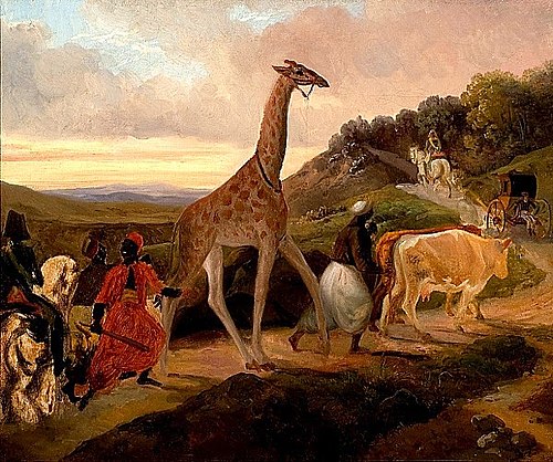 Le Passage de la girafe près d'Arnay-le-Duc, 1831, Jacques Raymond Brascassat