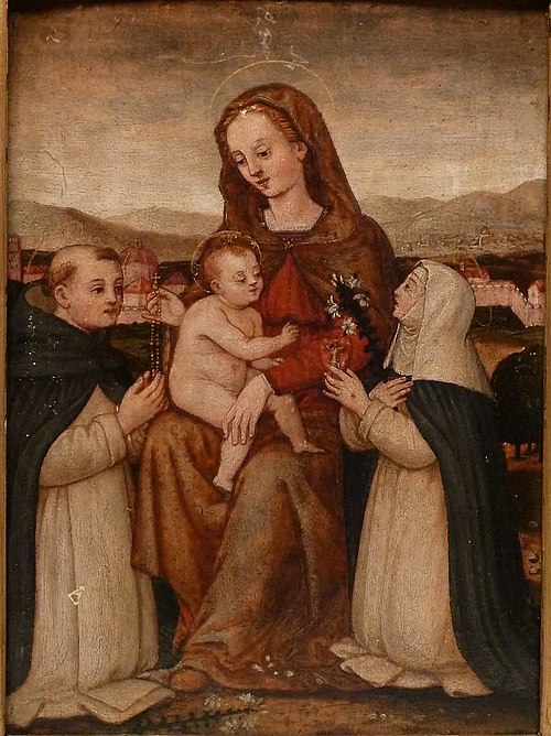 Madonna and Child with Sts Dominic and Catherine of Siena, 1562, Plautilla Nelli