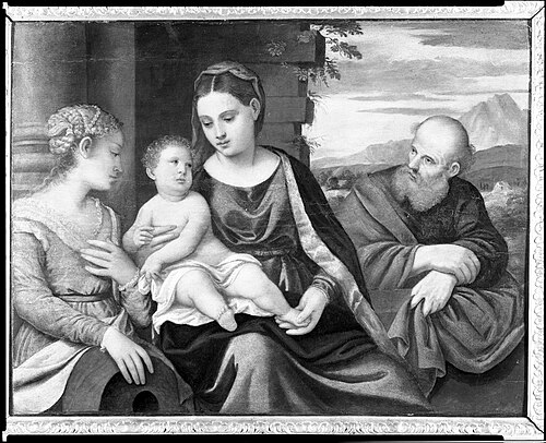 Holy Family with Saint Christina of Bolsena, , Polidoro da Lanciano