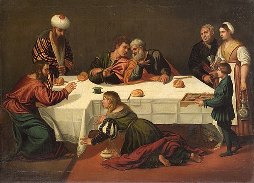 Anointing of Christ in Bethany, 1530, Polidoro da Lanciano
