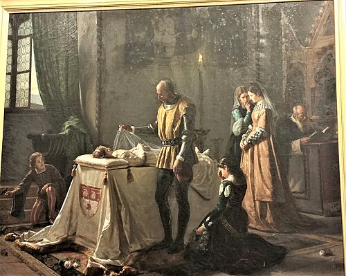 L'ultimo saluto del Colleoni alla figlia Medea, 1871, Ponziano Loverini