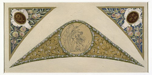 Esquisse pour l'escalier des Fêtes de l'Hôtel de Ville de Paris : Scorpion, 1888, Luc-Olivier Merson