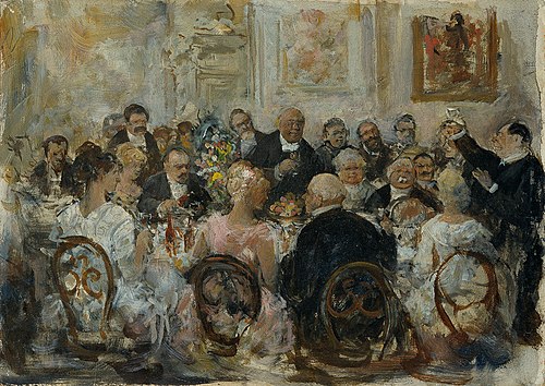 Die Tischrede, 1890, Ernst Juch