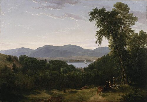 Beacon Hills on the Hudson River, Opposite Newburgh—Painted on the Spot, 1852, Asher Brown Durand