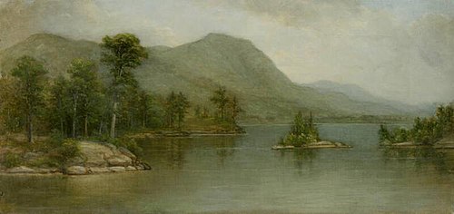 Black Mountain from the Harbor Islands, Lake George, New York, 1874, Asher Brown Durand