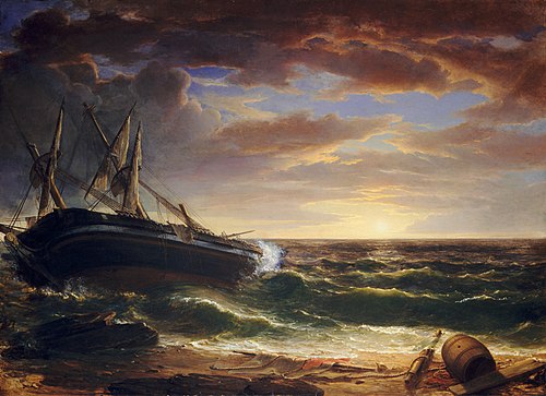 The Stranded Ship, 1844, Asher Brown Durand