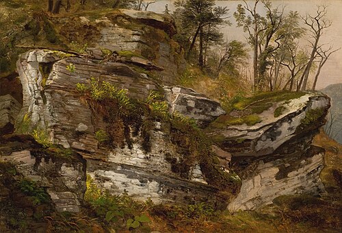 Rocky Cliff, 1860, Asher Brown Durand