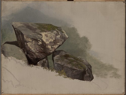 Study of a Rock, 1850, Asher Brown Durand