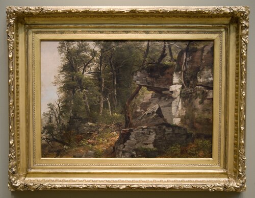 Trees on a Rocky Hillside, 1849, Asher Brown Durand
