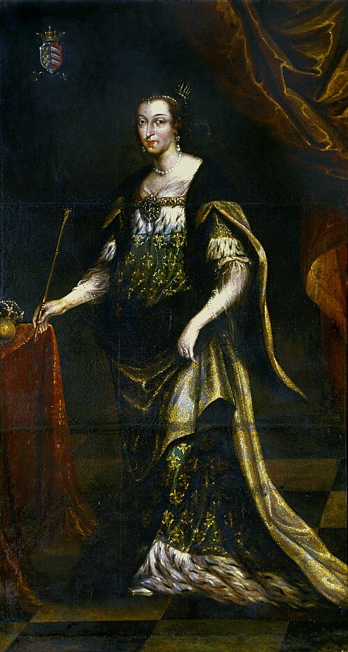 Portrait de la reine Jadwiga., 1677, Jan Tricius