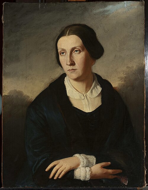 Portrait of Maria Januszkiewicz née Bułharyn (1824–1880), 1851, Adam Szemesz