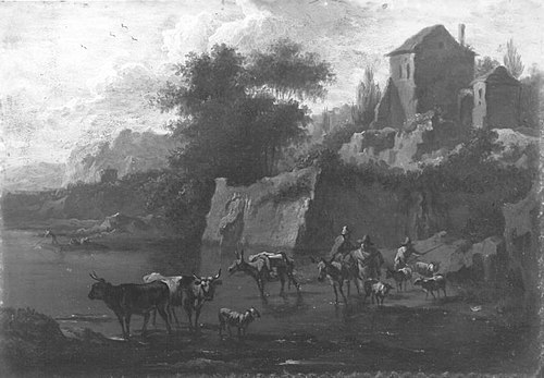 Italian Landscape, 1716, Johann Franz Nepomuk Lauterer