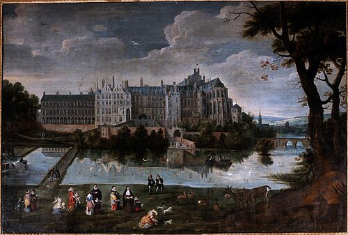 Infante Isabella in de tuinen van het Koudenbergpaleis, 1643, Daniel van Heil