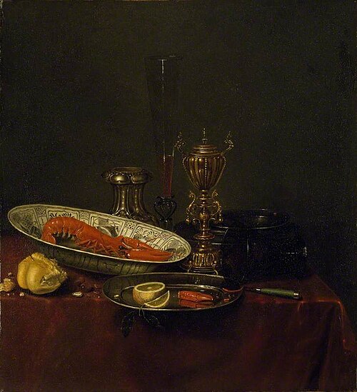 Still Life with a Lobster, 1665, Pieter Gallis