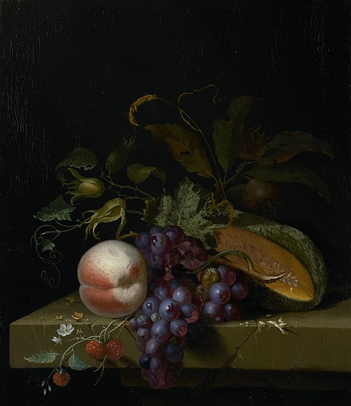 Still life with fruit, 1673, Pieter Gallis