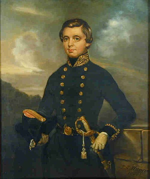Portrait of a Dutch naval officer, 1850, Lambertus Johannes Hansen