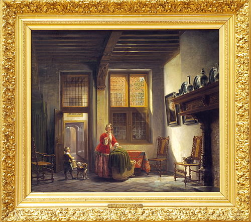 Old Dutch interior, 1830, Lambertus Johannes Hansen