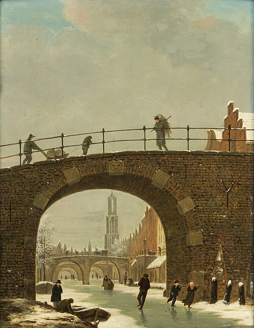 De Oudegracht te Utrecht, 1838, Hendrik van Oort