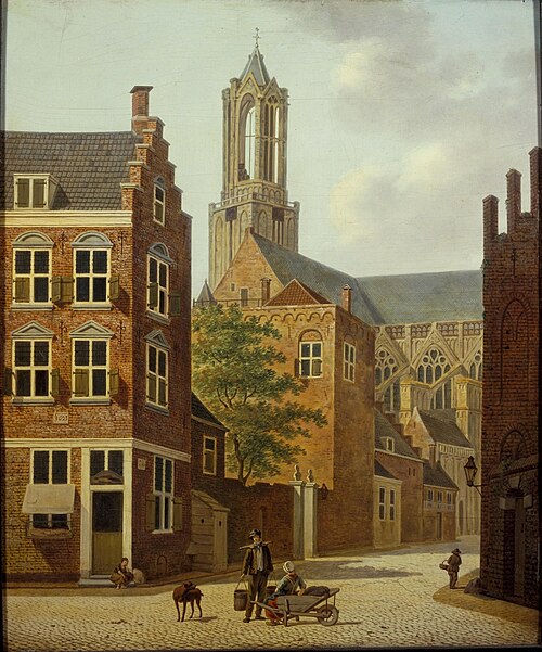 De Pausdam and Achter de Dom in Utrecht, 1820, Hendrik van Oort