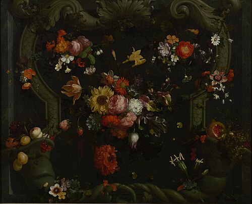 Still life with flowers, 1705, Jan Mortel
