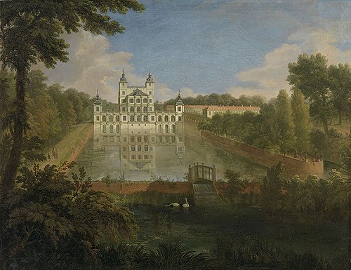 The old Schloss Benrath from the North, 1715, Jan van Nickelen