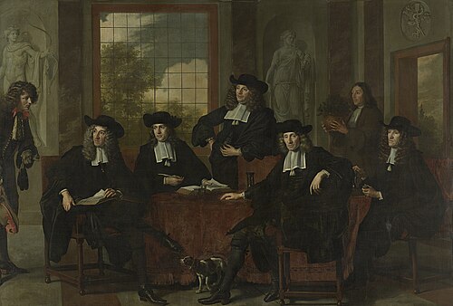 The superintendents of the Collegium Medicum in Amsterdam, 1683, Adriaen Backer