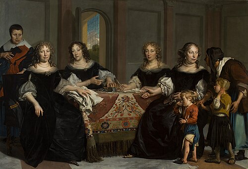 Regentesses of the Amsterdam Orphanage (Burger Weeshuis), 1683, Adriaen Backer
