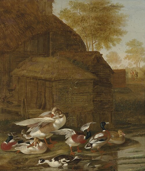 Eenden op een boerenerf, 1650, Dirck Wijntrack