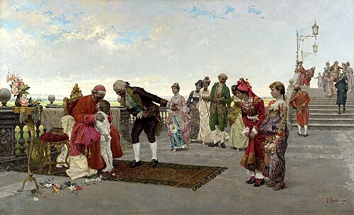 Visiting the Uncle Cardinal, 1884, Raffaele Armenise