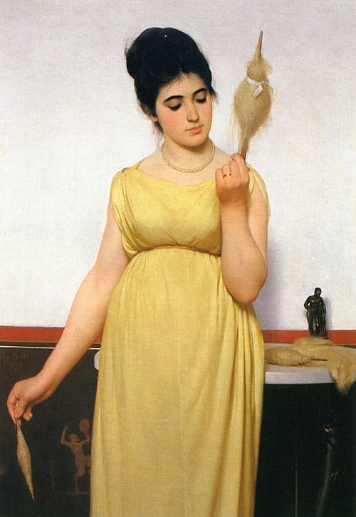 The Spinner., 1872, Raffaello Sorbi