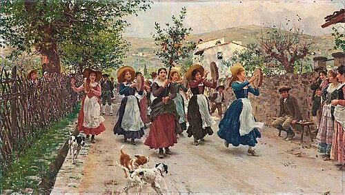 An Easter procession, 1898, Raffaello Sorbi