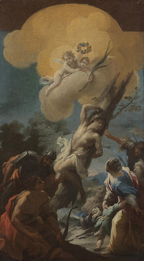 The martyrdom of Saint Sebastian, , Ranieri del Pace