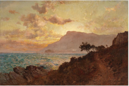 Tête du Chien, Monaco, Winter Sunset, , Richard Whateley West