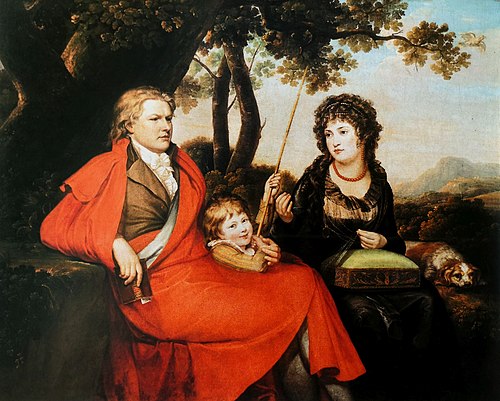 Portrait of Gabriel Taszycki with his family., 1803, Robert Fagan