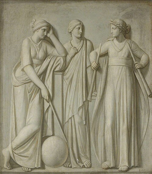 The Muses: Urania, Erato and Calliope, 1794, Robert Fagan