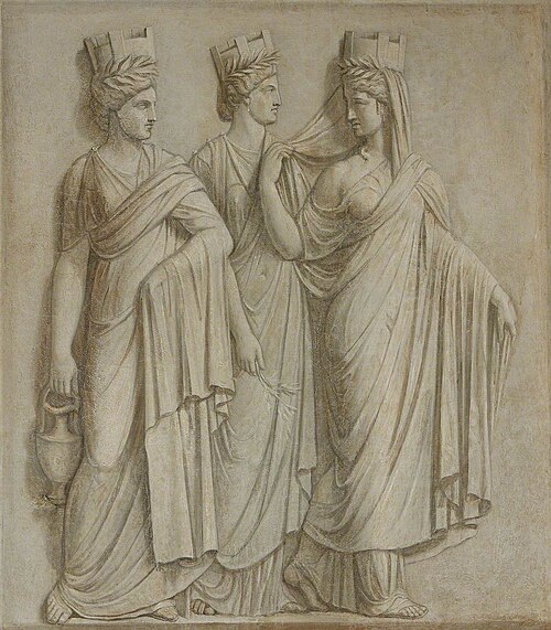 Three Personifications of Cities, 1794, Robert Fagan