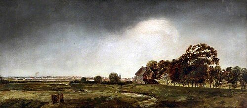 Landscape with a Distant Town, 1848, Robert Tonge