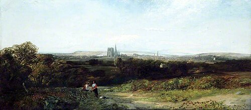 View of Ormskirk, Lancashire, 1848, Robert Tonge