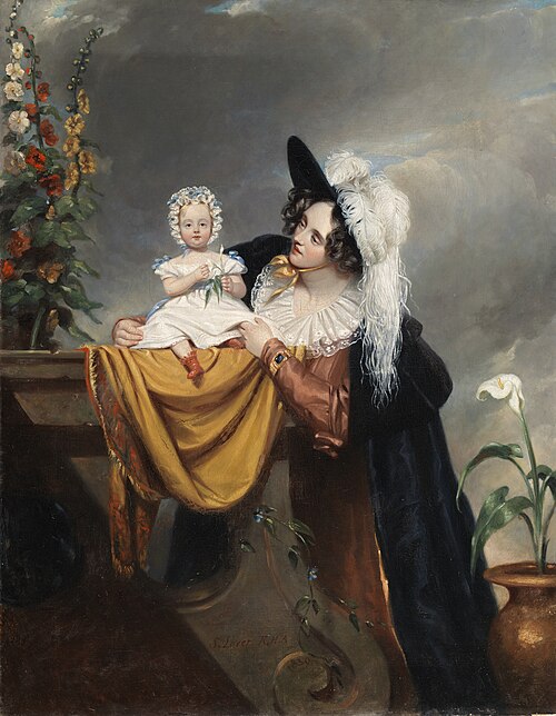 Mrs Lover and her Daughter, 1830, Samuel Lover