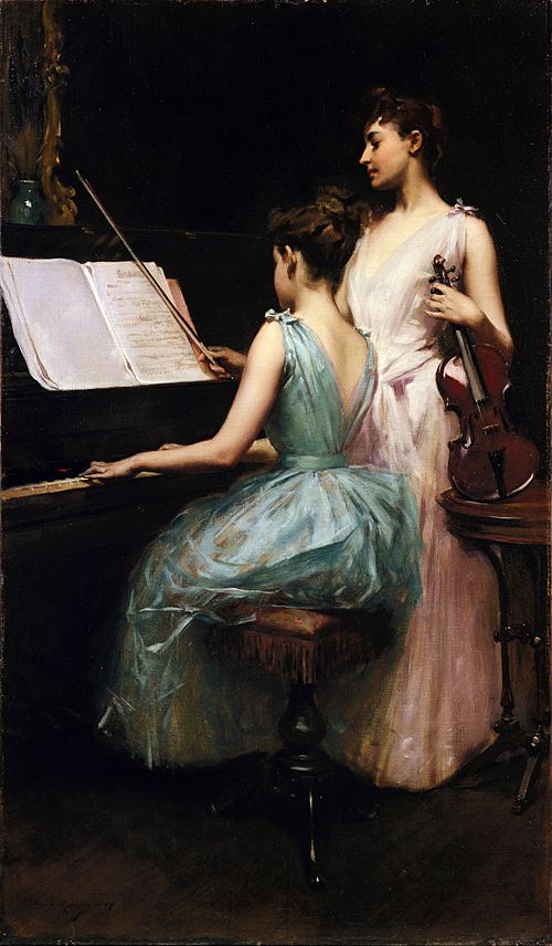 The Sonata, 1889, Irving Ramsey Wiles