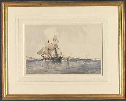Shipping off the Mumbles, 1838, George Hyde Chambers