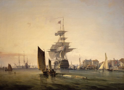 'Britannia' Entering Portsmouth, 1835, George Hyde Chambers